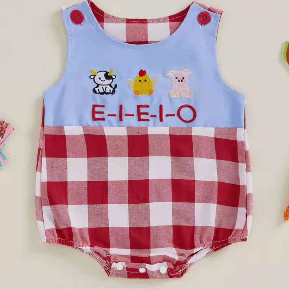 New Adorable Red and White Kids Summer Romper 0-3 months